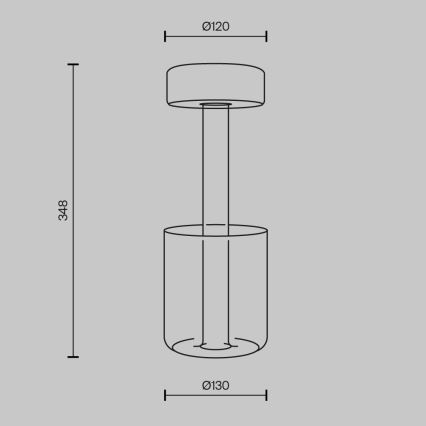Maytoni MOD229TL-L3B3K1 - LED Dimming επαναφορτιζόμενο φορητό Επιτραπέζιο φωτιστικό LED/3W/5V 2200-4000K μαύρο/διαφανή