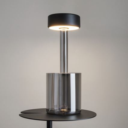 Maytoni MOD229TL-L3B3K3 - LED Dimming επαναφορτιζόμενο φορητό Επιτραπέζιο φωτιστικό LED/3W/5V 2200-4000K μαύρο/γκρι