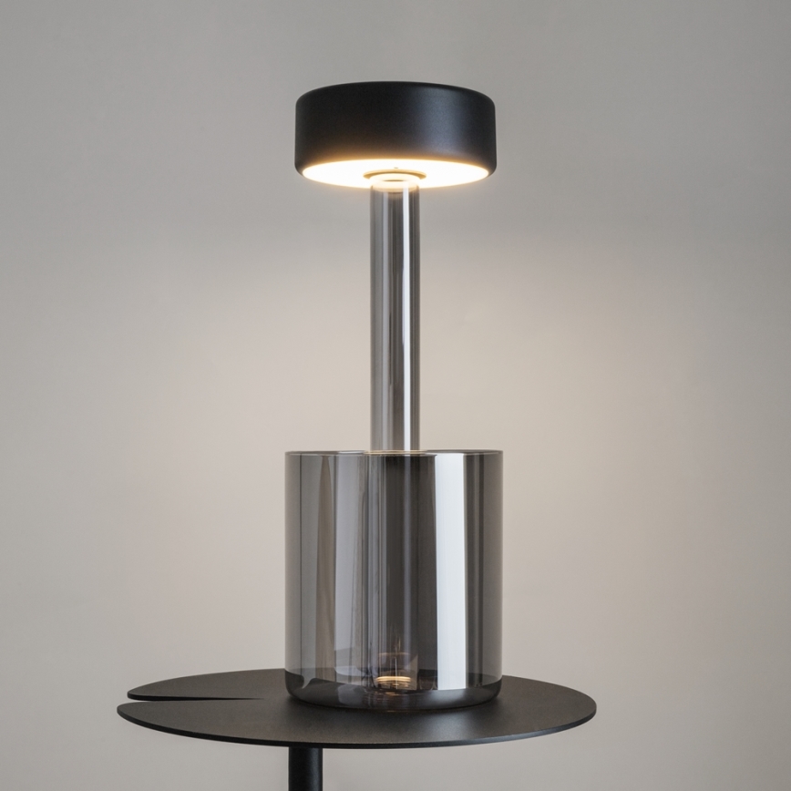 Maytoni MOD229TL-L3B3K3 - LED Dimming επαναφορτιζόμενο φορητό Επιτραπέζιο φωτιστικό LED/3W/5V 2200-4000K μαύρο/γκρι