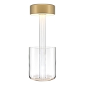 Maytoni MOD229TL-L3G3K1 - LED Dimming επαναφορτιζόμενο φορητό Επιτραπέζιο φωτιστικό LED/3W/5V 2200-4000K 2000 mAh χρυσό/διαφανές