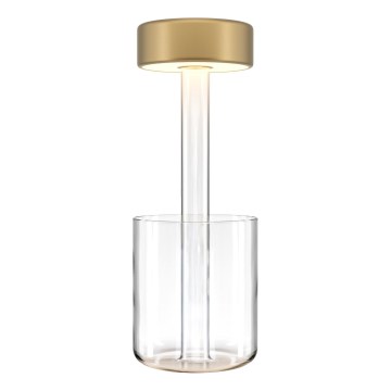 Maytoni MOD229TL-L3G3K1 - LED Dimming επαναφορτιζόμενο φορητό Επιτραπέζιο φωτιστικό LED/3W/5V 2200-4000K χρυσό/διαφανή