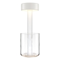 Maytoni MOD229TL-L3W3K1 - LED Dimming επαναφορτιζόμενο φορητό Επιτραπέζιο φωτιστικό LED/3W/5V 2200-4000K 2000 mAh λευκό/διαφανές