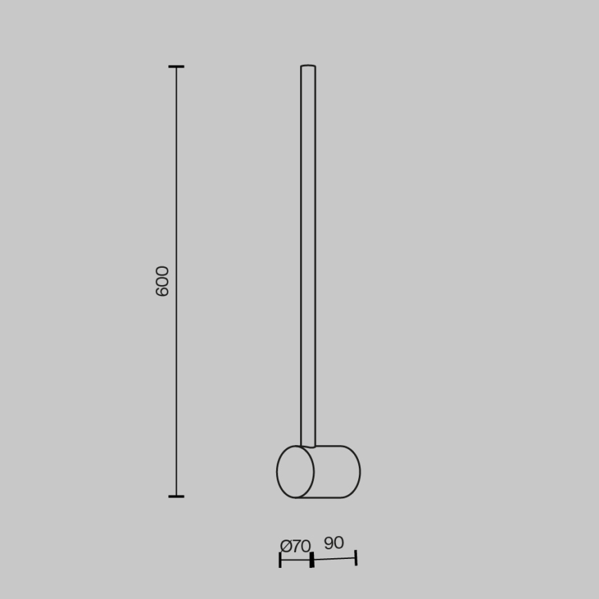 Maytoni MOD237WL-L6BS3K - Φωτιστικό τοίχου LED LIGHT STICK LED/7W/230V 3000K χρυσό