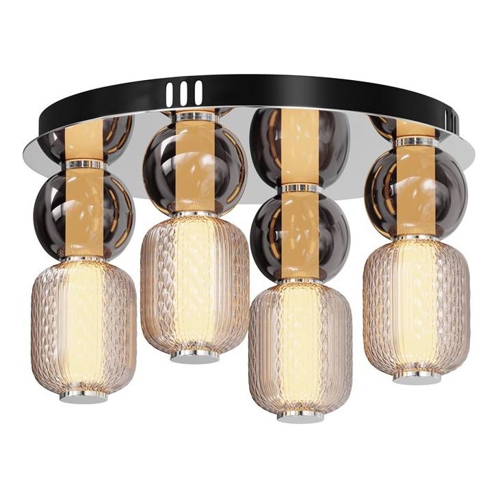 Maytoni MOD273CL-L60CH3K - Φωτιστικό οροφής LED DROP 4xLED/15W/230V διάμετρος 43 cm γυαλιστερό χρώμιο