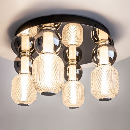 Maytoni MOD273CL-L60CH3K - Φωτιστικό οροφής LED DROP 4xLED/15W/230V διάμετρος 43 cm γυαλιστερό χρώμιο