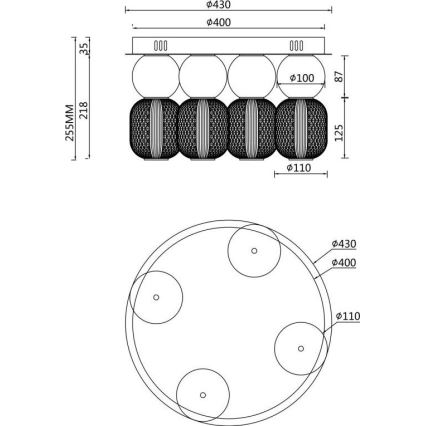 Maytoni MOD273CL-L60CH3K - Φωτιστικό οροφής LED DROP 4xLED/15W/230V διάμετρος 43 cm γυαλιστερό χρώμιο