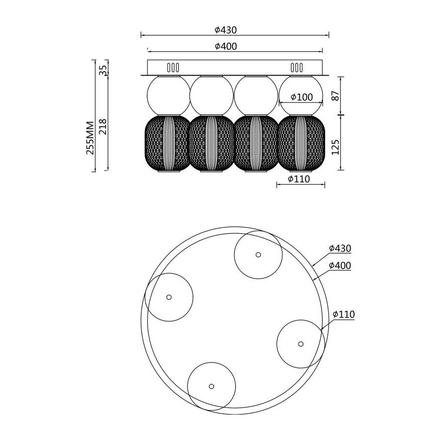 Maytoni MOD273CL-L60CH3K - Φωτιστικό οροφής LED DROP 4xLED/15W/230V διάμετρος 43 cm γυαλιστερό χρώμιο