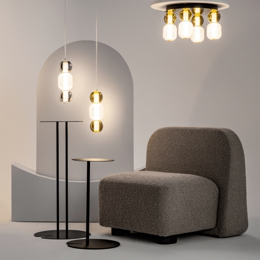 Maytoni MOD273CL-L60G3K - Φωτιστικό οροφής LED DROP 4xLED/15W/230V διάμετρος 43 cm χρυσό