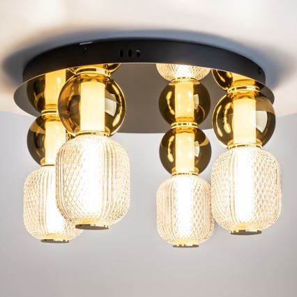 Maytoni MOD273CL-L60G3K - Φωτιστικό οροφής LED DROP 4xLED/15W/230V διάμετρος 43 cm χρυσό