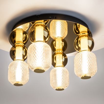 Maytoni MOD273CL-L60G3K - Φωτιστικό οροφής LED DROP 4xLED/15W/230V διάμετρος 43 cm χρυσό