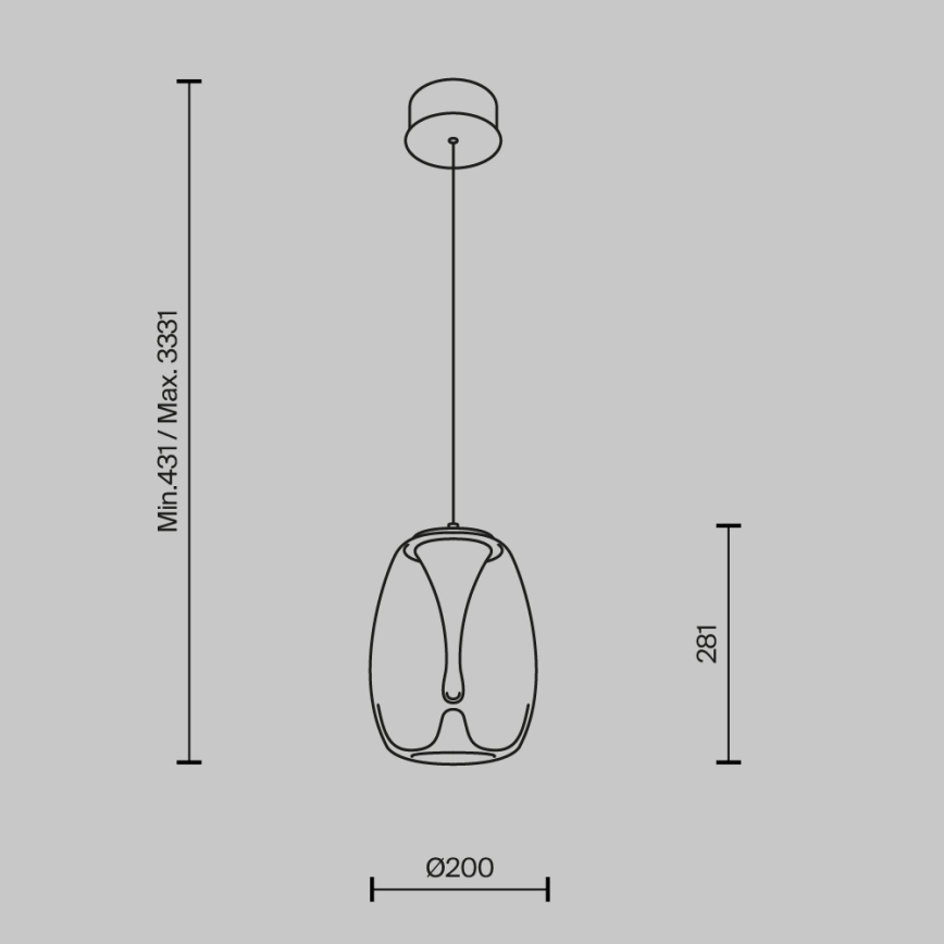 Maytoni MOD282PL-L8G3K -  Κρεμαστό φωτιστικό οροφής LED SPLASH LED/7W/230V 3000K χρυσό
