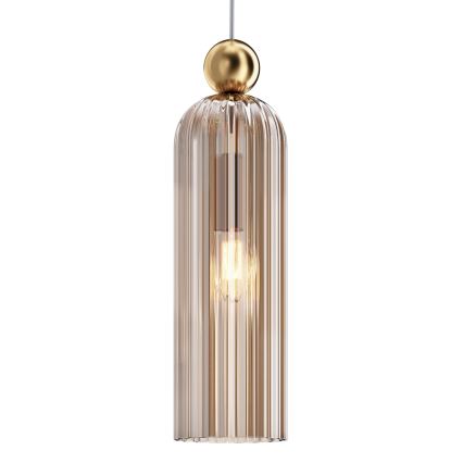 Maytoni MOD302PL-01CG - Κρεμαστό φωτιστικό οροφής ANTIC 1xE14/40W/230V χρυσό/μπεζ
