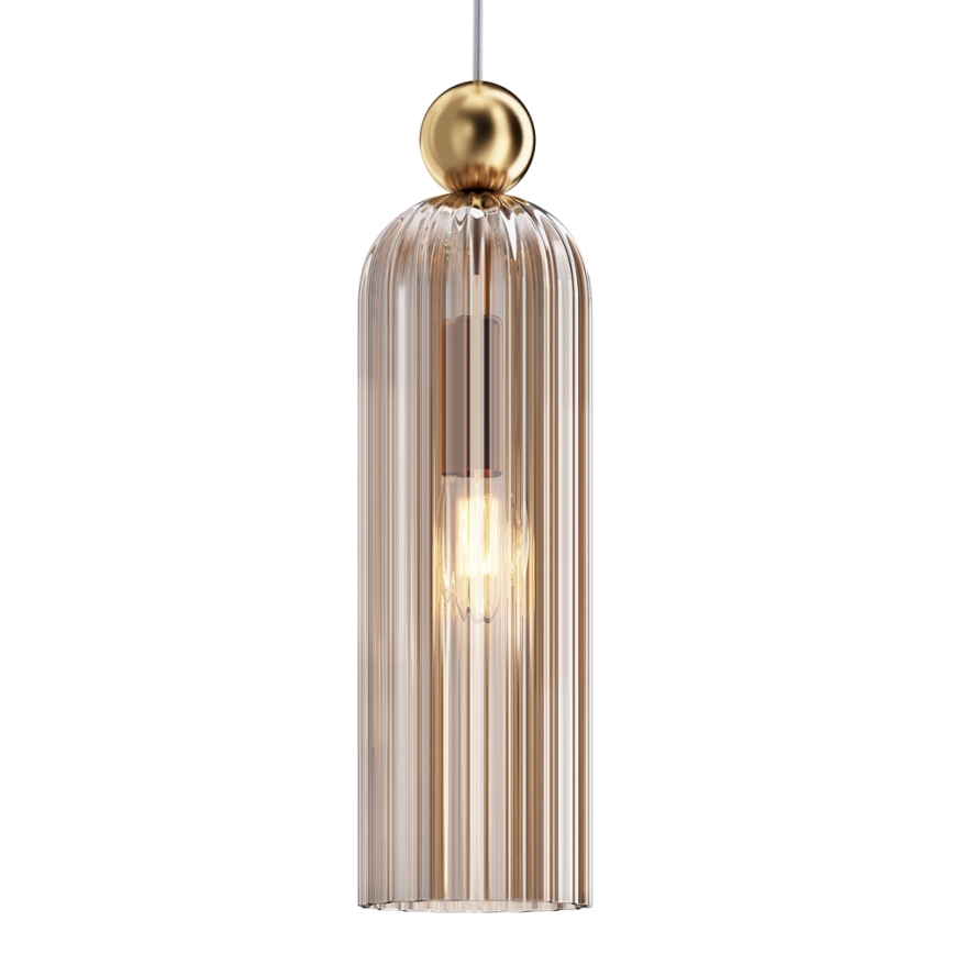 Maytoni MOD302PL-01CG - Κρεμαστό φωτιστικό οροφής ANTIC 1xE14/40W/230V χρυσό/μπεζ