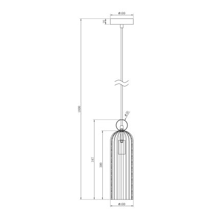 Maytoni MOD302PL-01GR - Κρεμαστό φωτιστικό οροφής ANTIC 1xE14/40W/230V χρυσό/γκρι