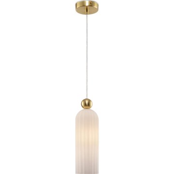 Maytoni MOD302PL-01W - Κρεμαστό φωτιστικό οροφής ANTIC 1xE14/40W/230V χρυσό/λευκό
