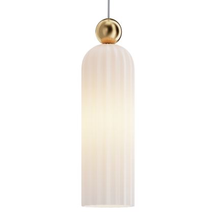 Maytoni MOD302PL-01W - Κρεμαστό φωτιστικό οροφής ANTIC 1xE14/40W/230V χρυσό/λευκό