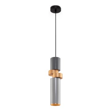 Maytoni MOD303PL-01CFL2 - Κρεμαστό φωτιστικό οροφής PALETTE 1xGU10/40W/230V γκρι/χρυσό
