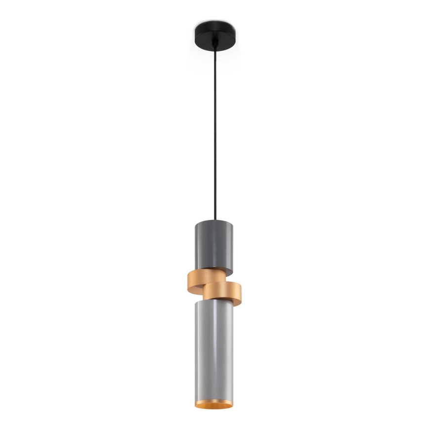 Maytoni MOD303PL-01CFL2 - Κρεμαστό φωτιστικό οροφής PALETTE 1xGU10/40W/230V γκρι/χρυσό
