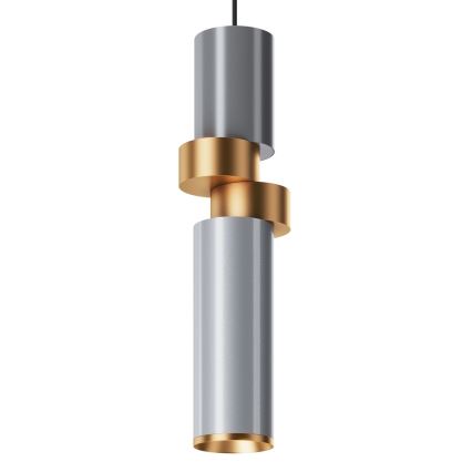 Maytoni MOD303PL-01CFL2 - Κρεμαστό φωτιστικό οροφής PALETTE 1xGU10/40W/230V γκρι/χρυσό
