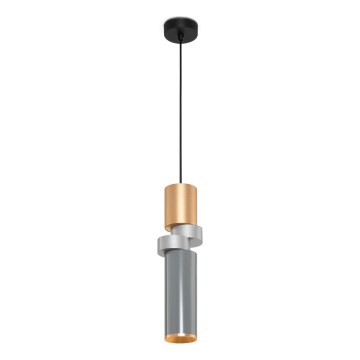 Maytoni MOD303PL-01CFL3 - Κρεμαστό φωτιστικό οροφής PALETTE 1xGU10/40W/230V χρυσό/γκρι