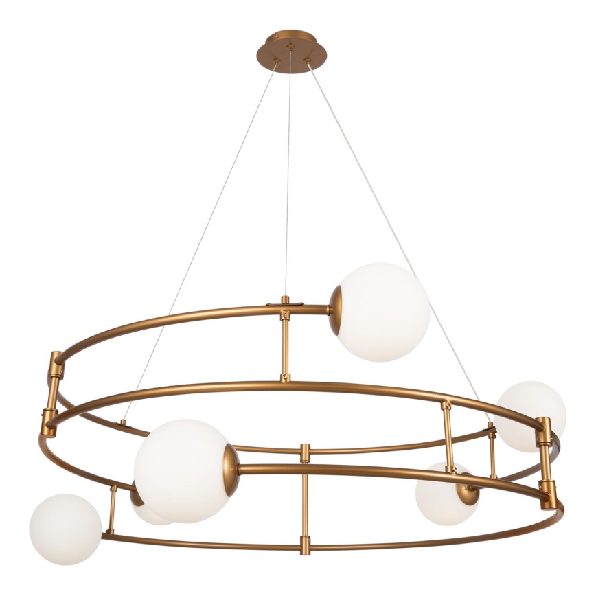 Maytoni MOD317PL-06G - Κρεμαστό φωτιστικό οροφής BALANCE 6xG9/40W/230V χαλκός