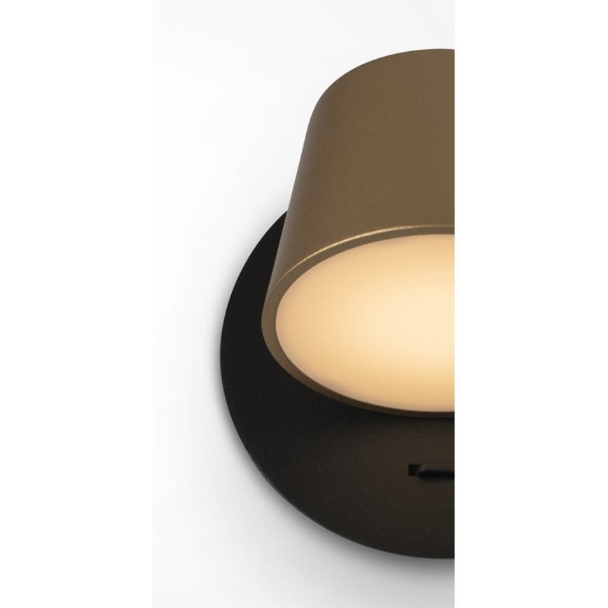 Maytoni MOD421WL-L6BBS3K - Φωτιστικό τοίχου LED PIXEL 7W/230V 3000K χρυσό/μαύρο
