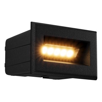 Maytoni O045SL-L3B3K - Εντοιχισμένο φωτιστικό LED εξωτερικού χώρου BOSCA LED/3W/230V 3000K IP65 μαύρο