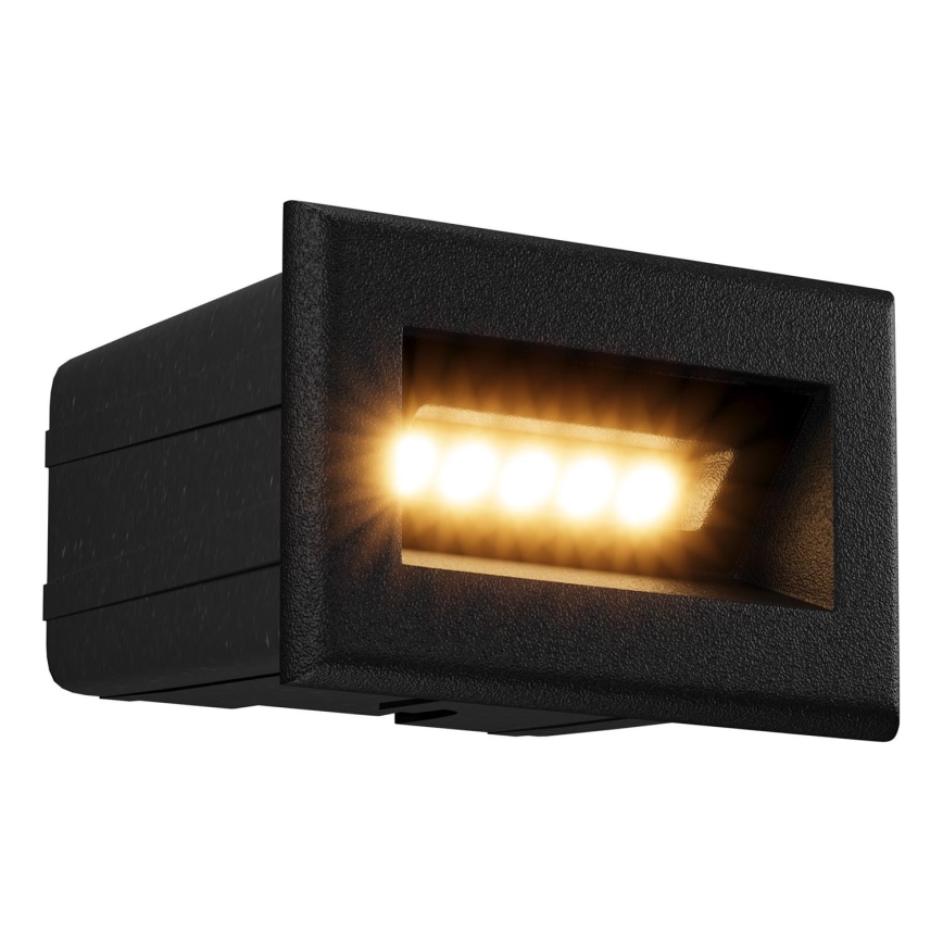 Maytoni O045SL-L3B3K - Εντοιχισμένο φωτιστικό LED εξωτερικού χώρου BOSCA LED/3W/230V 3000K IP65 μαύρο