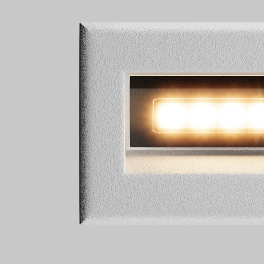 Maytoni O045SL-L3W3K - Εντοιχισμένο φωτιστικό LED εξωτερικού χώρου BOSCA LED/3W/230V 3000K IP65 λευκό