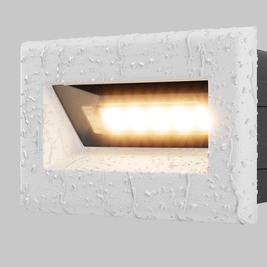Maytoni O045SL-L3W3K - Εντοιχισμένο φωτιστικό LED εξωτερικού χώρου BOSCA LED/3W/230V 3000K IP65 λευκό