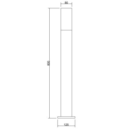 Maytoni O418FL-01GR1 - Λάμπα εξωτερικού χώρου WILLIS 1xE27/60W/230V 80 cm IP54 ανθρακί