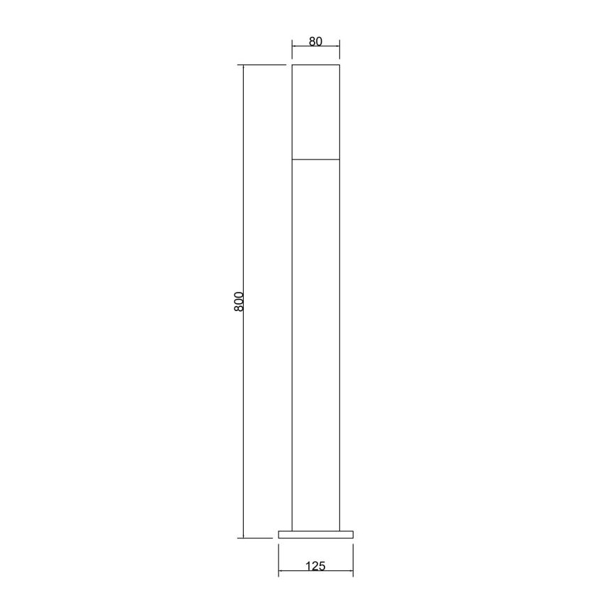 Maytoni O418FL-01GR1 - Λάμπα εξωτερικού χώρου WILLIS 1xE27/60W/230V 80 cm IP54 ανθρακί