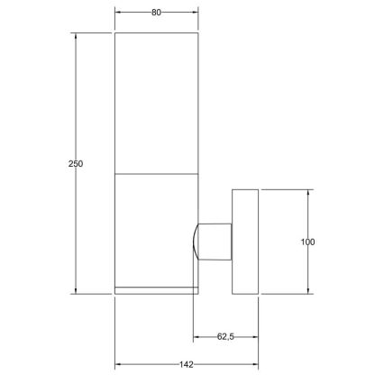 Maytoni O418WL-01GR - Επιτοίχιο φωτιστικό εξωτερικού χώρου WILLIS 1xE27/60W/230V IP54 ανθρακί