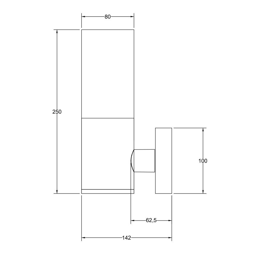 Maytoni O418WL-01GR - Επιτοίχιο φωτιστικό εξωτερικού χώρου WILLIS 1xE27/60W/230V IP54 ανθρακί