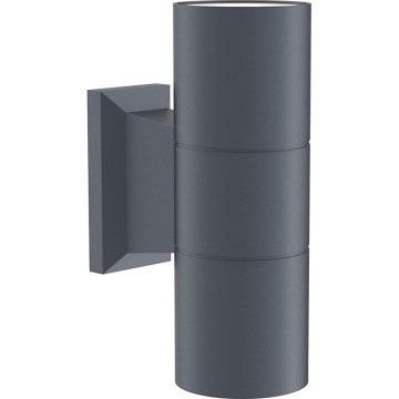 Maytoni O574WL-02GR - Επιτοίχιο φωτιστικό εξωτερικού χώρου BOWERY 2xGU10/50W/230V IP54 ανθρακί