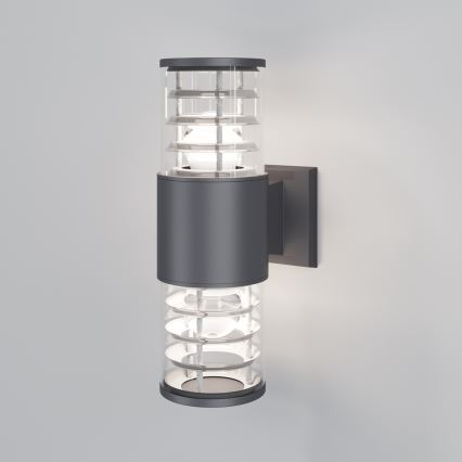 Maytoni O576WL-02GR - Επιτοίχιο φωτιστικό εξωτερικού χώρου BRONX 2xE27/60W/230V IP54 ανθρακί