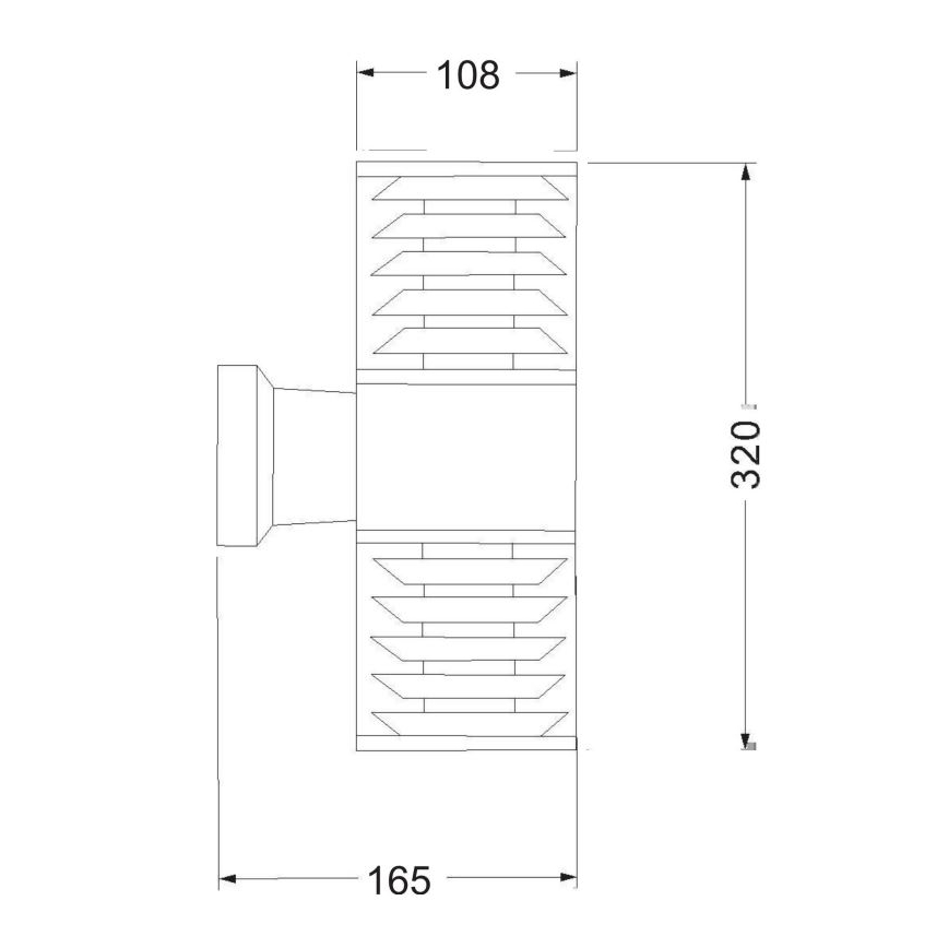 Maytoni O576WL-02GR - Επιτοίχιο φωτιστικό εξωτερικού χώρου BRONX 2xE27/60W/230V IP54 ανθρακί