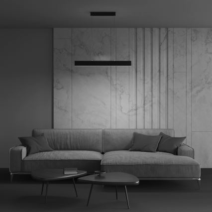 Maytoni P010PL-L23B4K -  Κρεμαστό φωτιστικό οροφής LED STEP LED/23W/230V 4000K 91 cm μαύρο