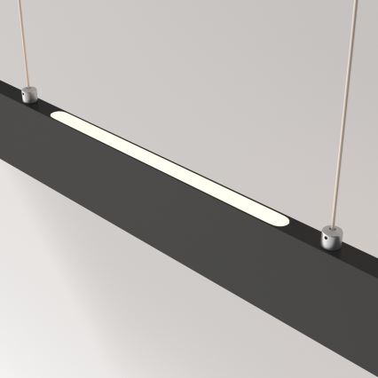 Maytoni P010PL-L30B4K -  Κρεμαστό φωτιστικό οροφής LED STEP LED/30W/230V 4000K 118,5 cm μαύρο