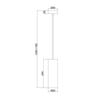 Maytoni P011PL-01CH - Κρεμαστό φωτιστικό οροφής GIOIA 1xE14/40W/230V μαύρο