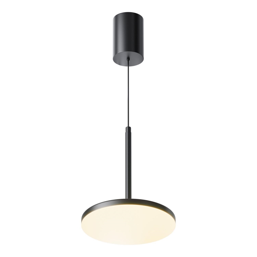 Maytoni P076PL-L12W3K-B -  Κρεμαστό φωτιστικό οροφής LED PLATO LED/12W/230V 3000K μαύρο