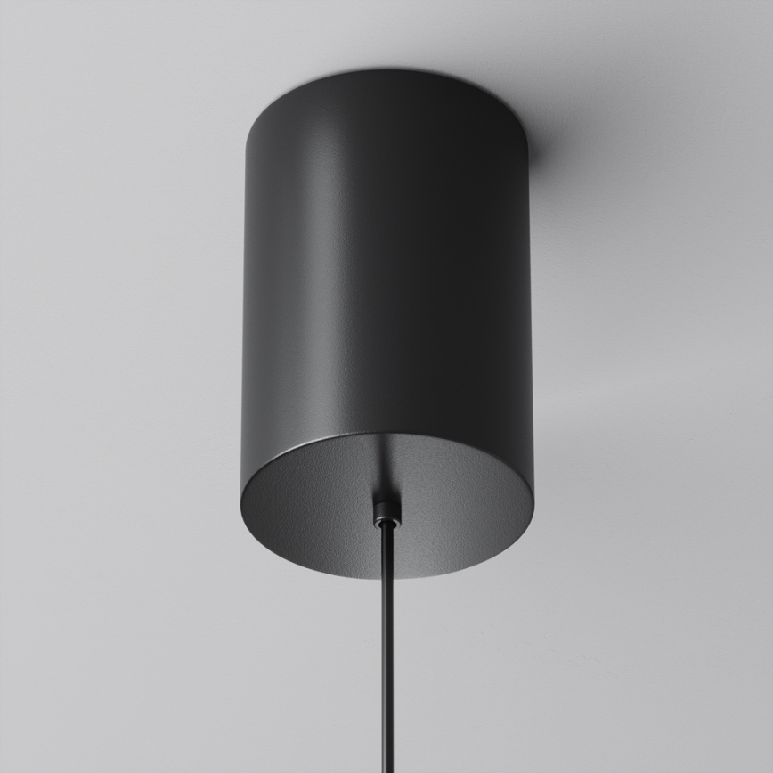 Maytoni P076PL-L12W3K-B -  Κρεμαστό φωτιστικό οροφής LED PLATO LED/12W/230V 3000K μαύρο