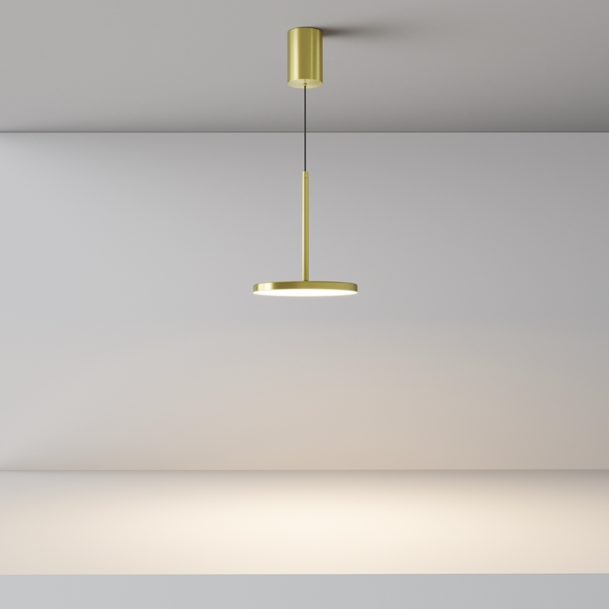 Maytoni P076PL-L12W3K-BS -  Κρεμαστό φωτιστικό οροφής LED PLATO LED/12W/230V 3000K χρυσό