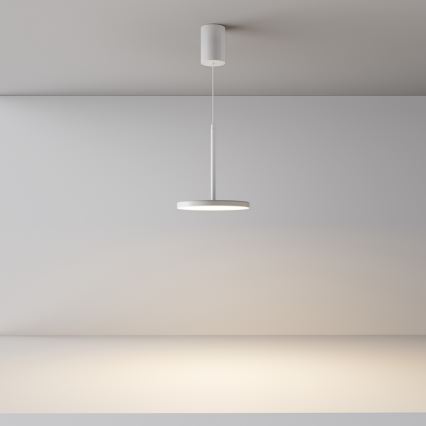 Maytoni P076PL-L12W3K-W -  Κρεμαστό φωτιστικό οροφής LED PLATO LED/12W/230V 3000K λευκό