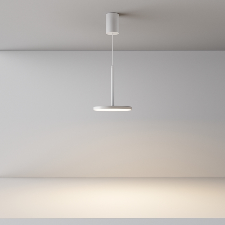Maytoni P076PL-L12W3K-W -  Κρεμαστό φωτιστικό οροφής LED PLATO LED/12W/230V 3000K λευκό