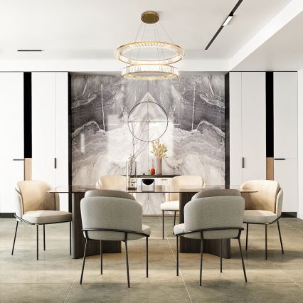 Maytoni P097PL-L90G4K - Κρεμαστό φωτιστικό LED σε καλώδιο KRONE LED/90W/230V CRI 90 διάμ. 102 cm χρυσό