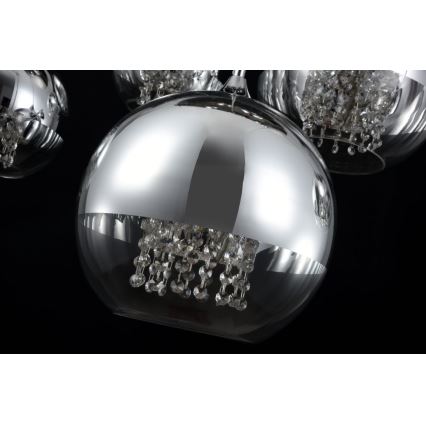 Maytoni P140-PL-170-5-N - Κρεμαστό φωτιστικό οροφής FERMI 5xE27/60W/230V γυαλιστερό χρώμιο