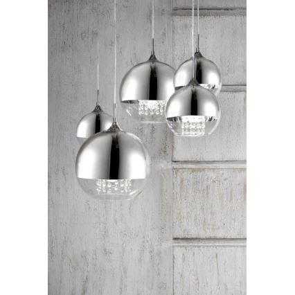 Maytoni P140-PL-170-5-N - Κρεμαστό φωτιστικό οροφής FERMI 5xE27/60W/230V γυαλιστερό χρώμιο