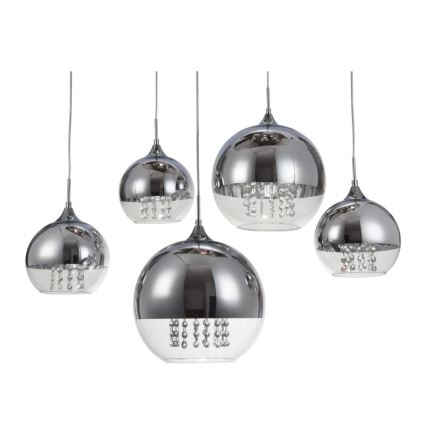 Maytoni P140-PL-170-5-N - Κρεμαστό φωτιστικό οροφής FERMI 5xE27/60W/230V γυαλιστερό χρώμιο