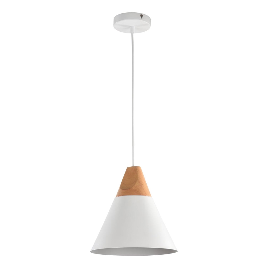 Maytoni P359-PL-01-W - Κρεμαστό φωτιστικό οροφής BICONES 1xE27/60W/230V διάμετρος 22 cm λευκό/μπεζ